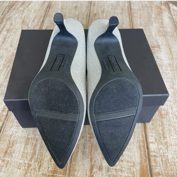 NEW WOMEN'S SIZE 8 .5 SILVER SPARKLE FIONI NIGHT HIGH HEEL SHOES - Picture 11 of 12